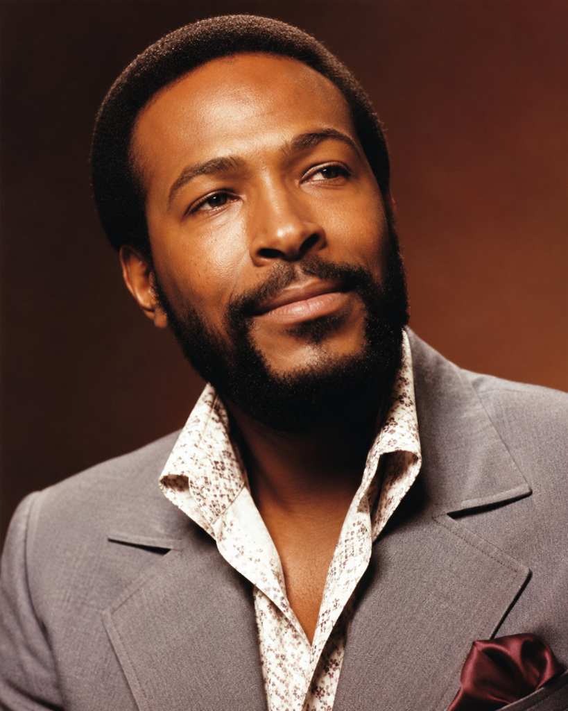 Close-up portrait of a man with a beard, wearing a light gray jacket and a patterned shirt, smiling softly against a warm brown background.